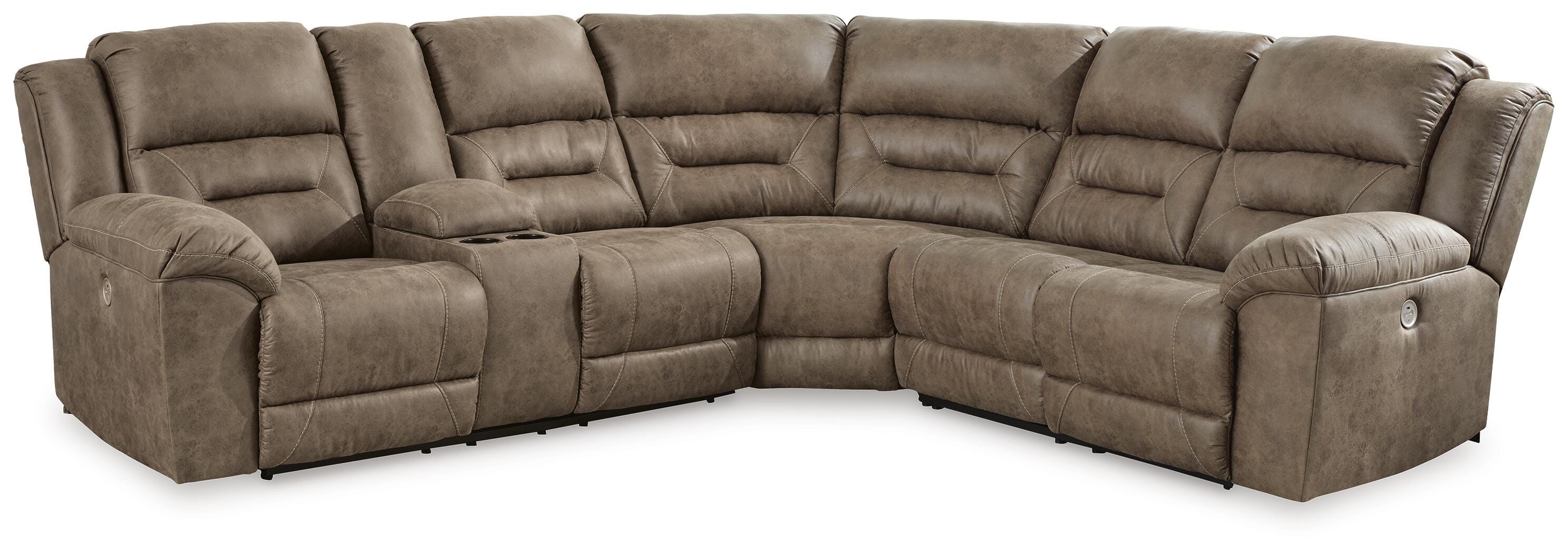 Ravenel Fossil 3-Piece Power Reclining Sectional - RAF Console