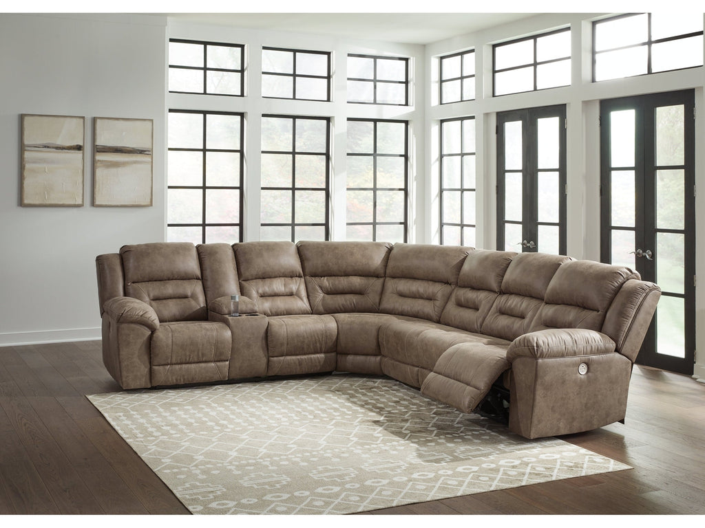 Ravenel Fossil 4-Piece Power Reclining Sectional
