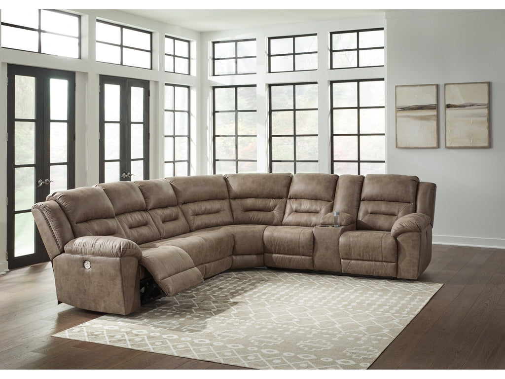 Ravenel Fossil 4pc Power Reclining Sectional