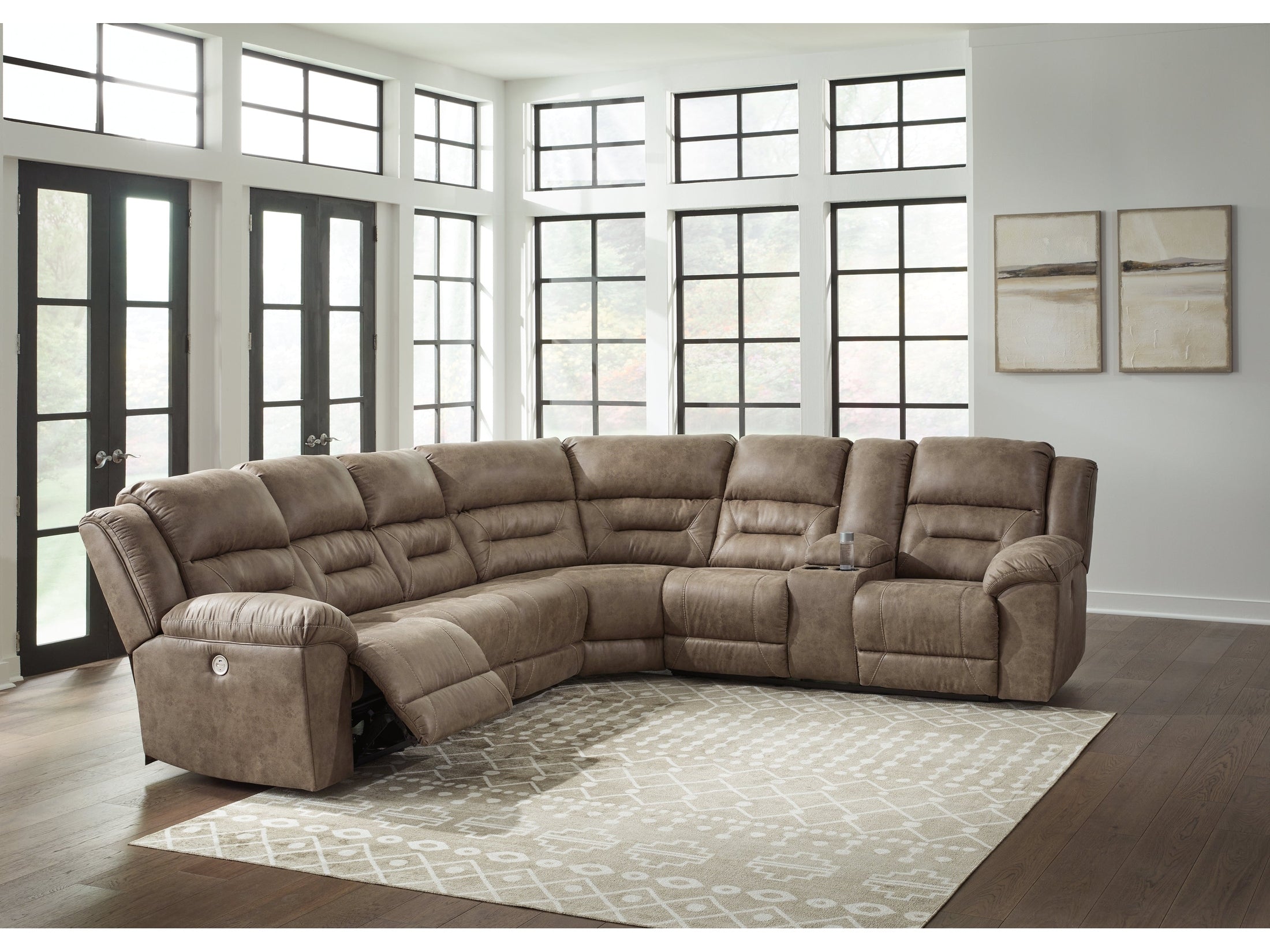 Ravenel Fossil 4pc Power Reclining Sectional