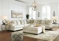 Rawcliffe Parchment 3-Piece Sectional with Ottoman