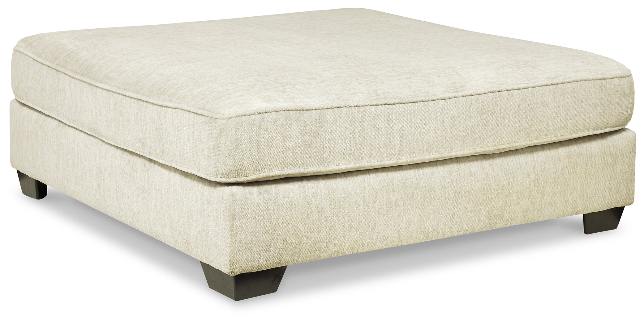Rawcliffe Parchment 3-Piece Sectional with Ottoman