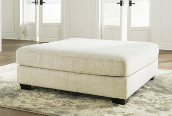 Rawcliffe Parchment Oversized Accent Ottoman