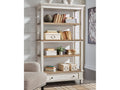 Realyn Brown/White 75" Bookcase