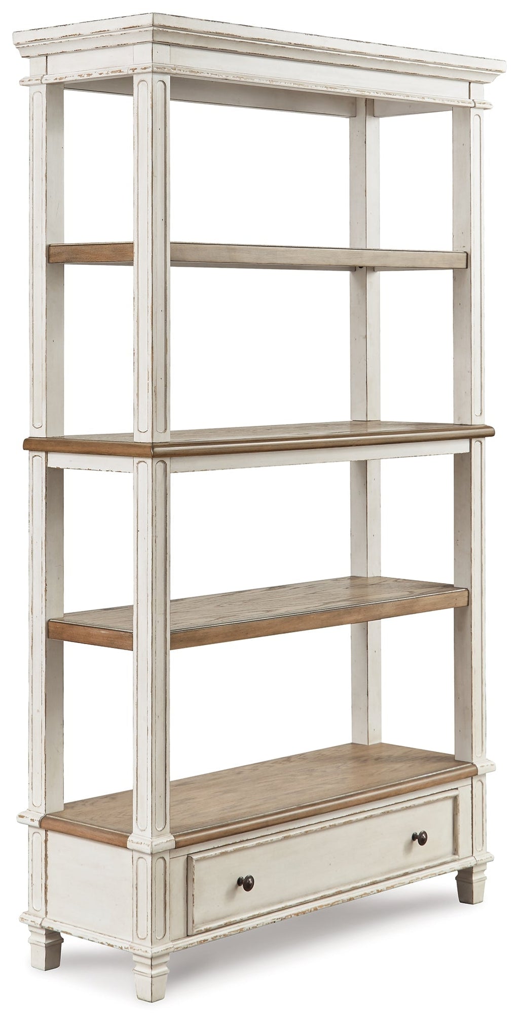 Realyn Brown/White 75" Bookcase