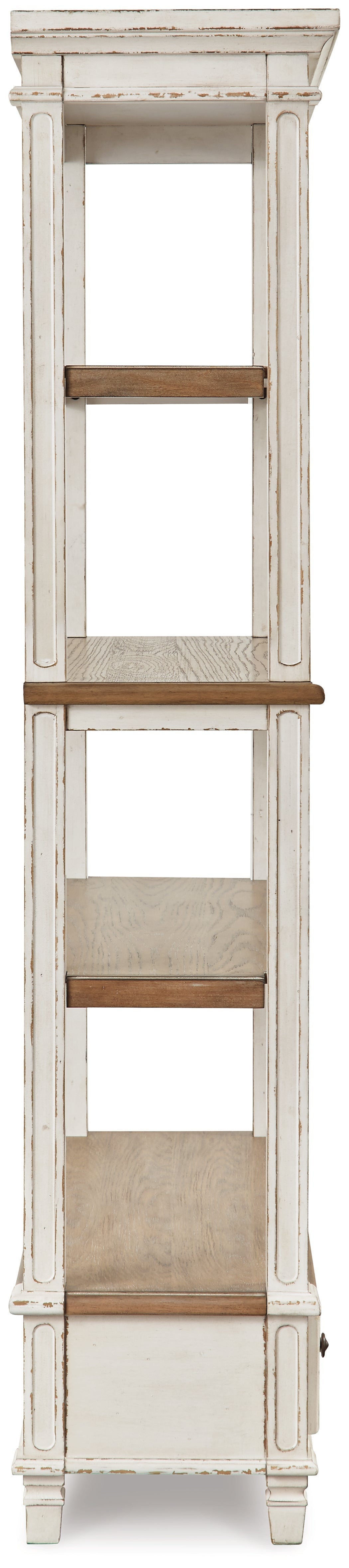 Realyn Brown/White 75" Bookcase