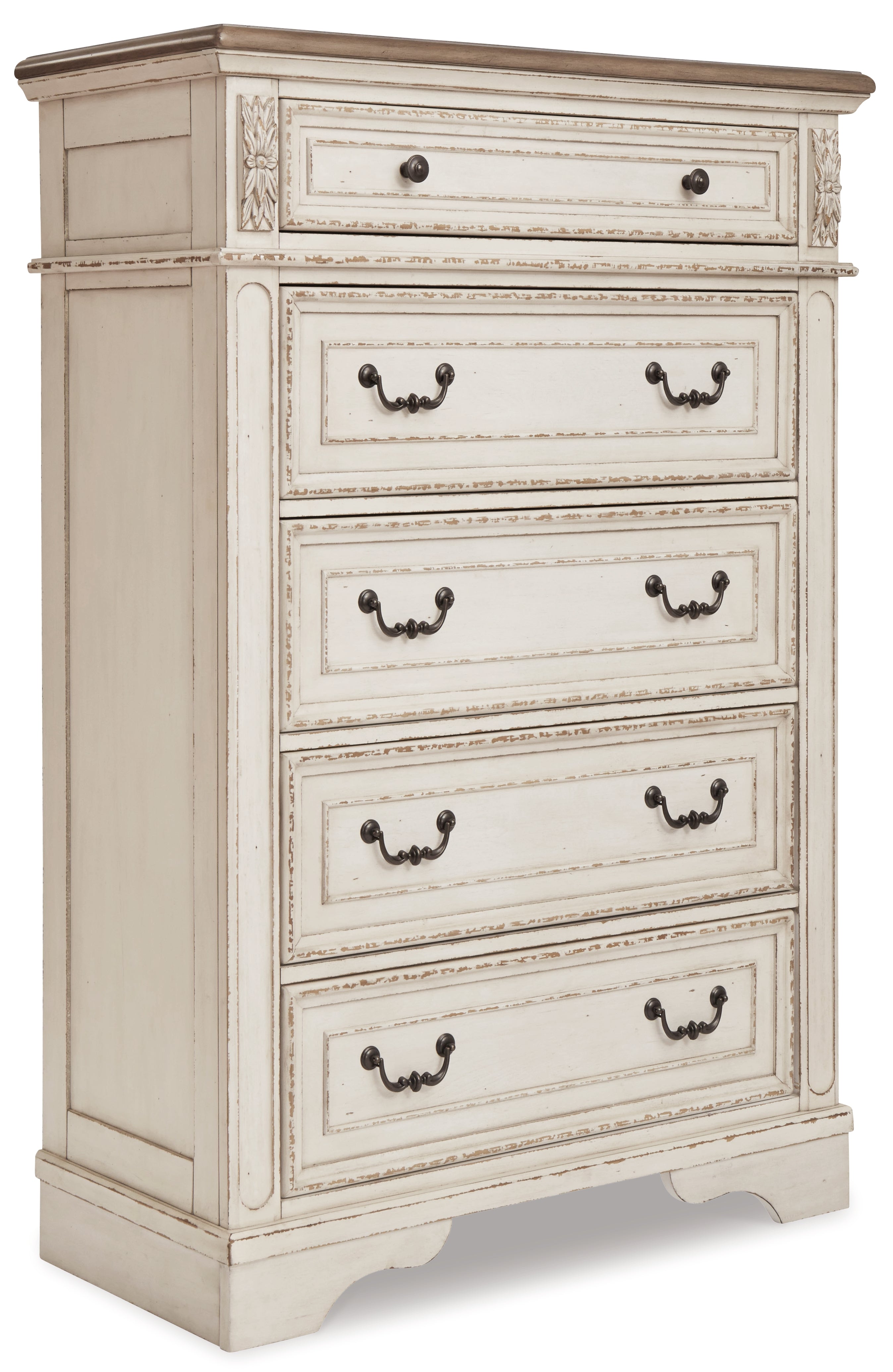Realyn Chipped California King Upholstered Youth Bedroom Set, White