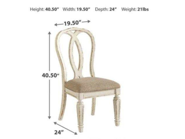 Realyn Chipped White Dining Chair (Set of 2)