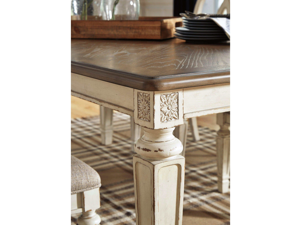 Realyn Chipped White Dining Room Set / 5pc