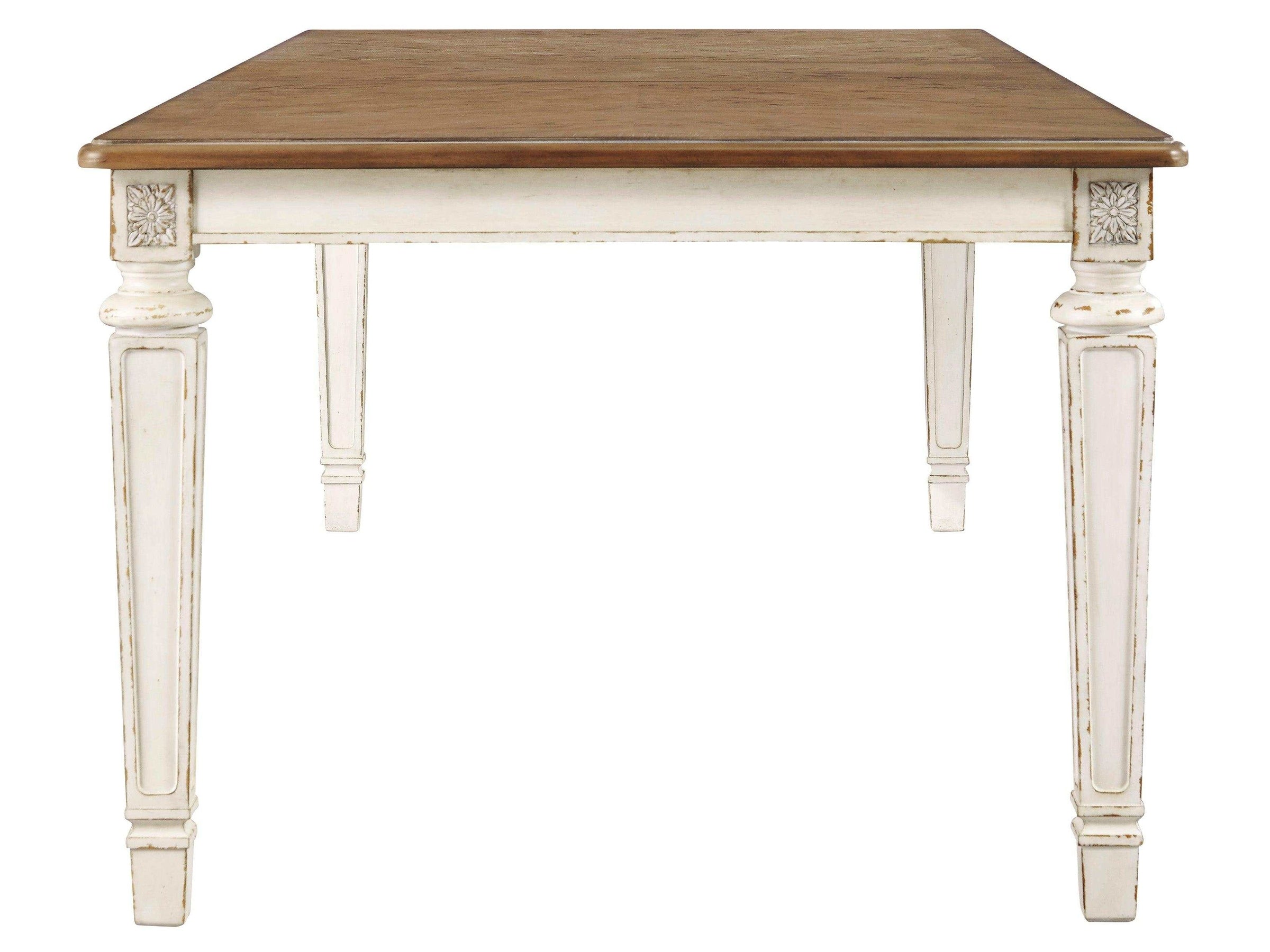 Realyn Chipped White Dining Room Set / 5pc