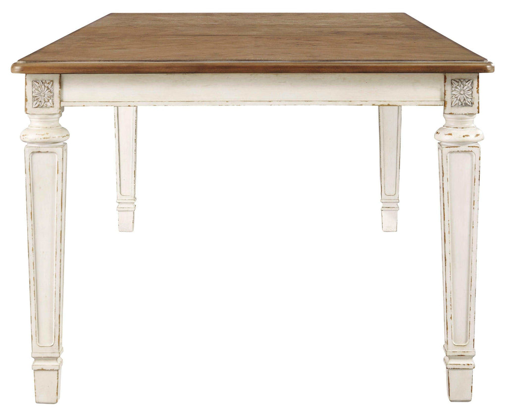 Realyn Chipped White Dining Room Set / 9pc (Ladderback styling)