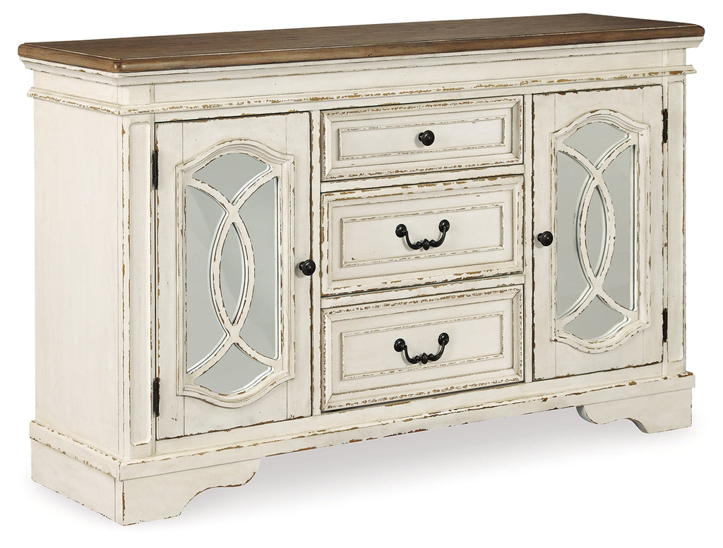 Realyn Chipped White Dining Server
