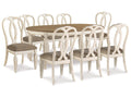Realyn Chipped White Dining Table and 8 Chairs