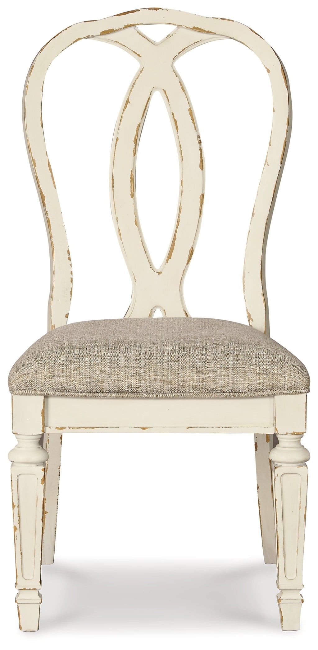 Realyn Chipped White Dining Table and 8 Chairs