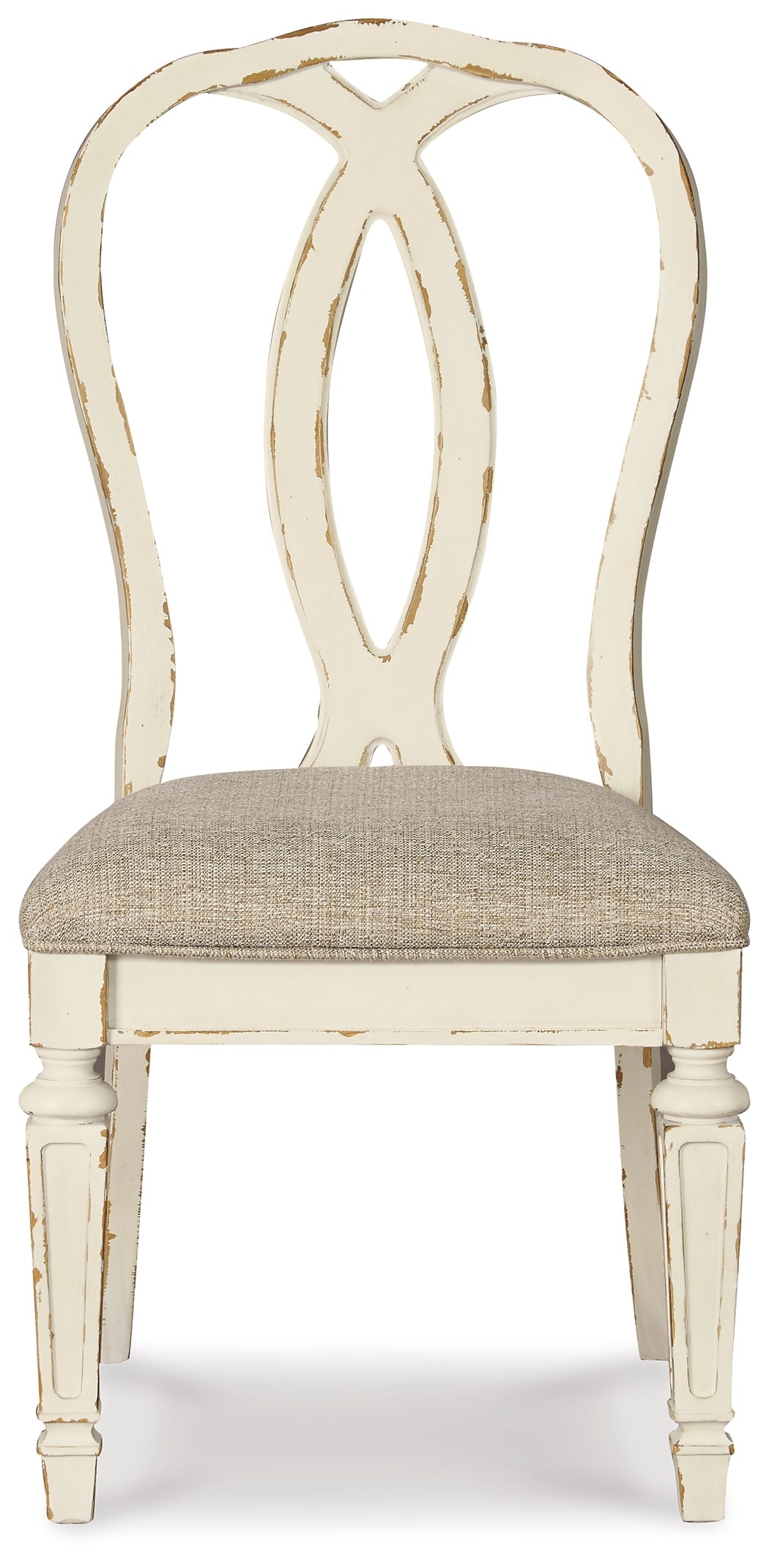 Realyn Chipped White Dining Table and 8 Chairs