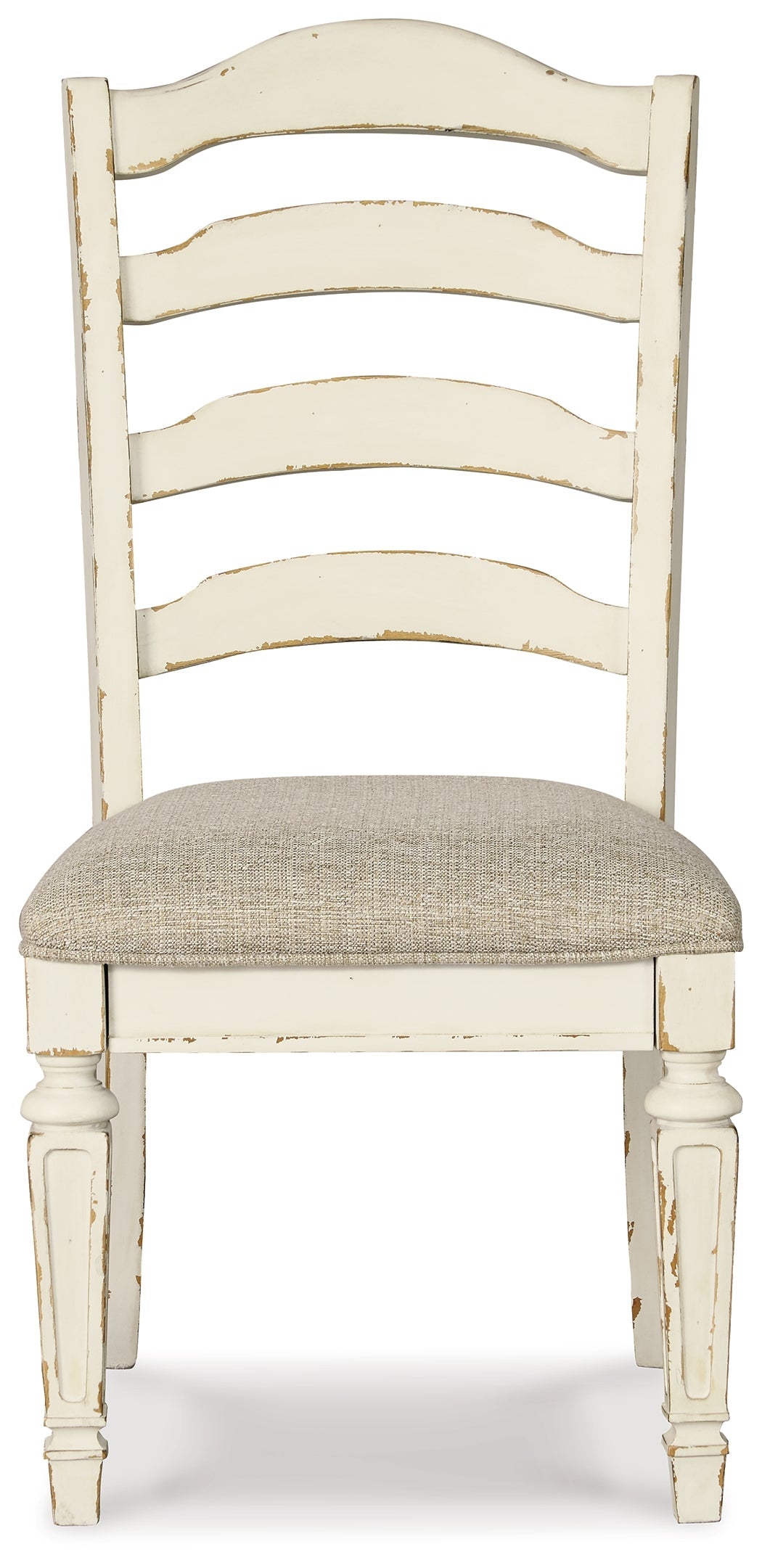 Realyn Chipped White Extension Dining Table and 4 Chairs