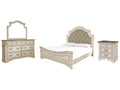 Realyn Chipped King Bedroom Set, White