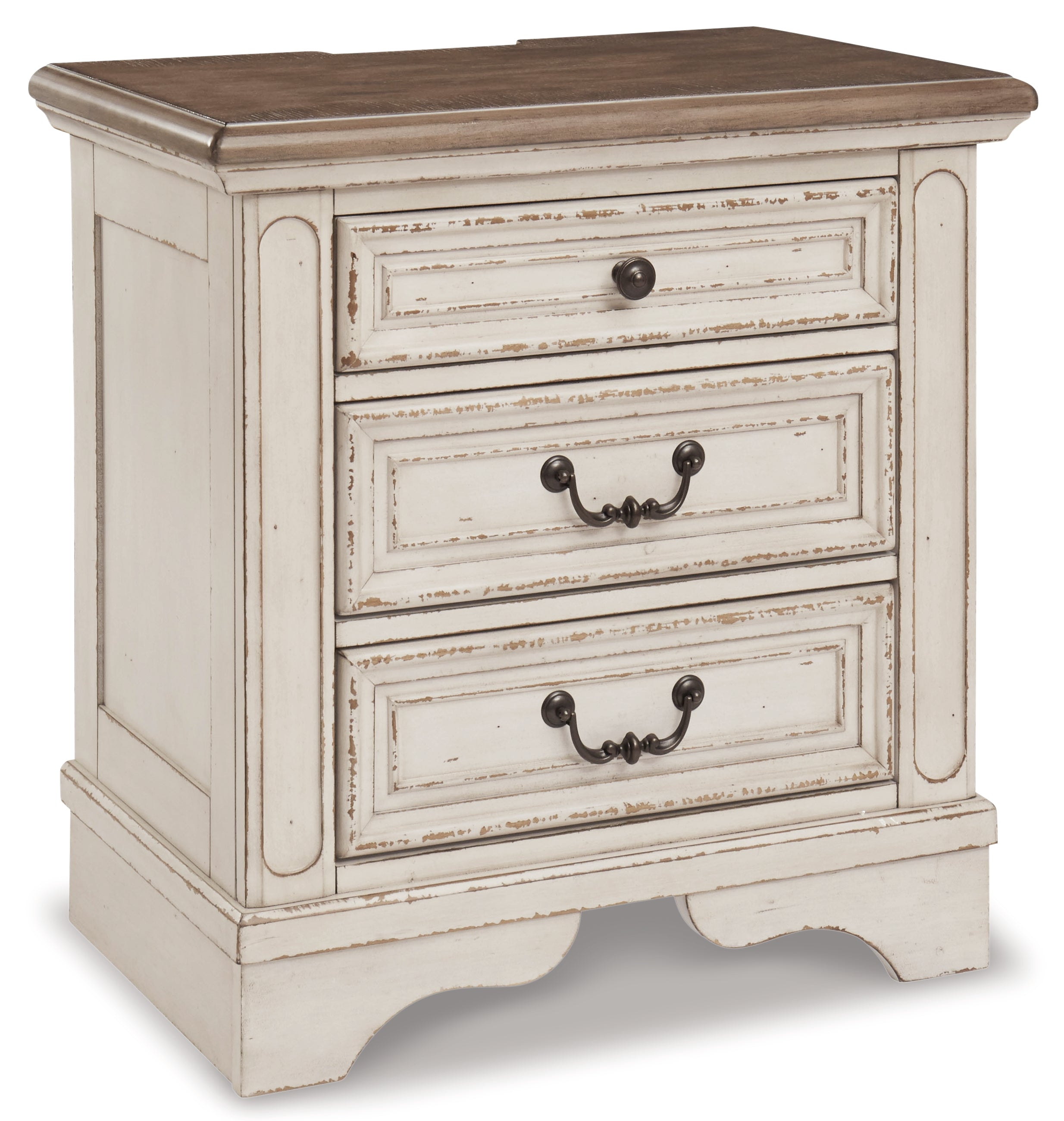 Realyn Chipped King Bedroom Set, White
