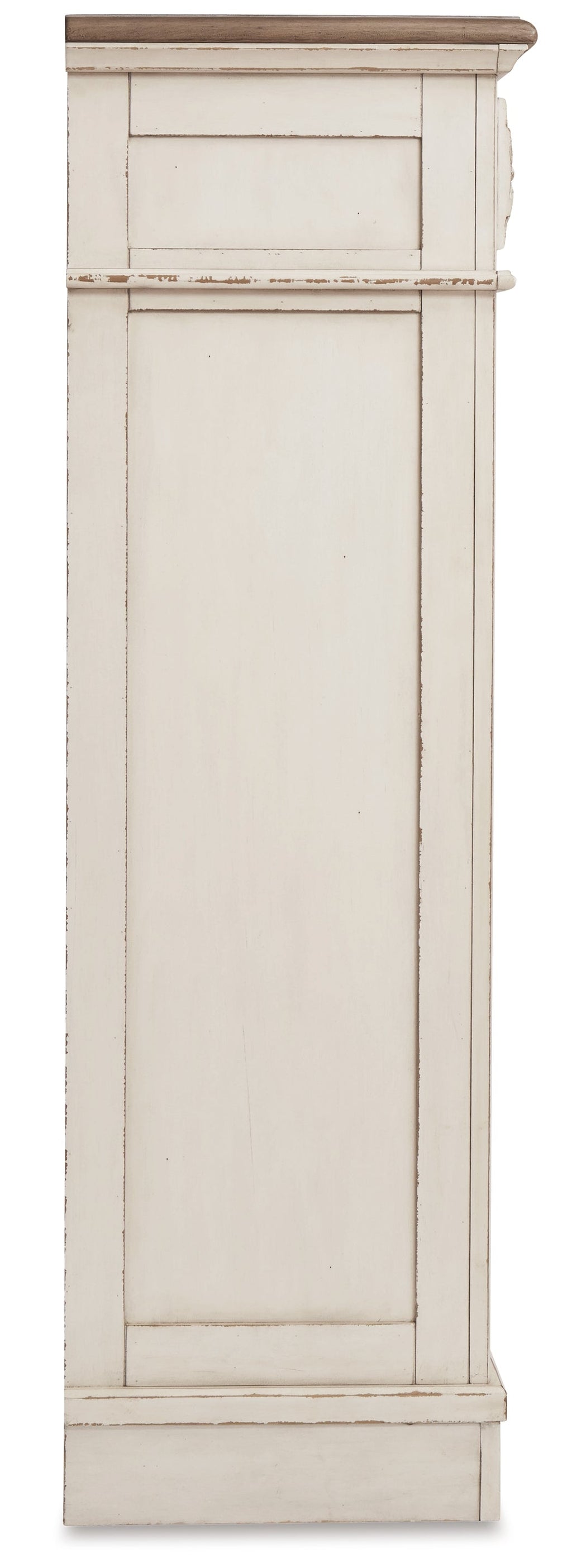 Realyn Chipped King Panel Upholstered Bedroom Set, White