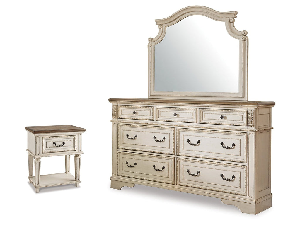 Realyn Two-tone Dresser, Mirror and Nightstand