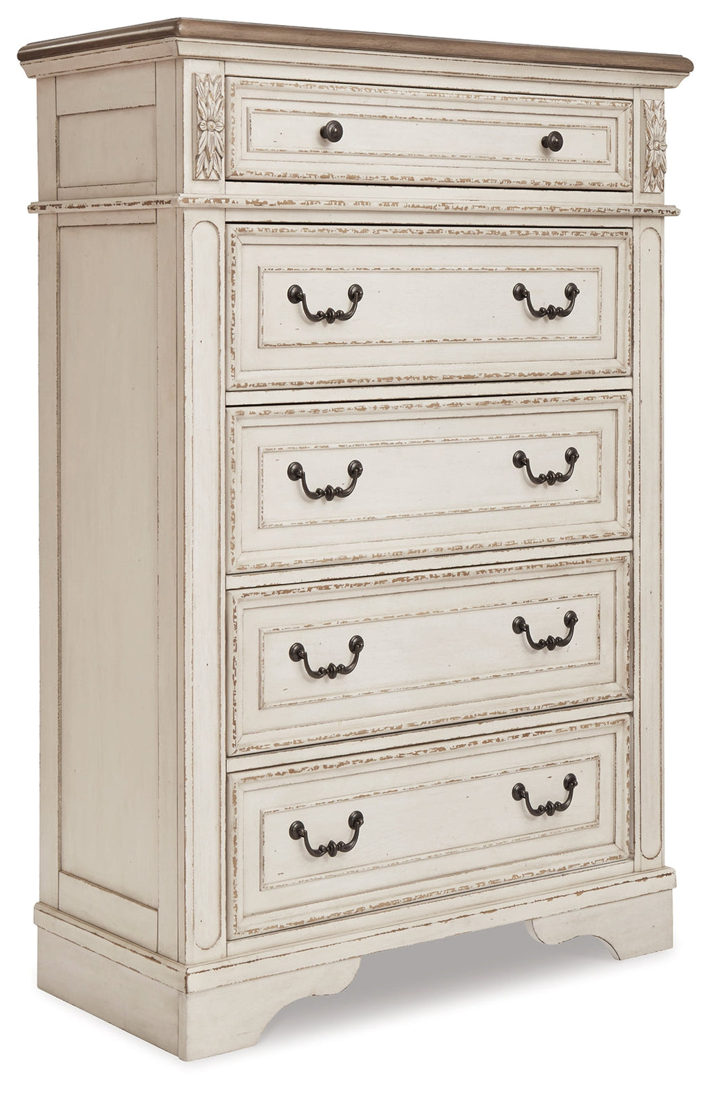 Realyn Two-tone Full Panel Bedroom Set with Chest