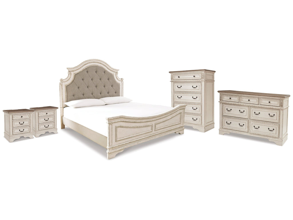 Realyn King Panel Bedroom Set, Two-Tone