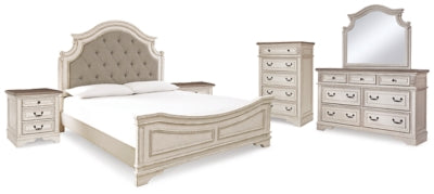Realyn King Panel Bedroom Set, Two-Tone