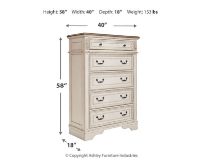 Realyn King Panel Bedroom Set, Two-Tone
