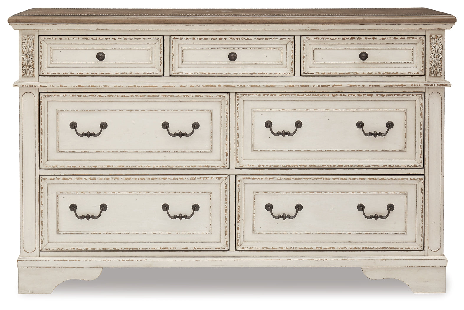 Realyn Two-tone King Panel Storage Bedroom Set with Dresser