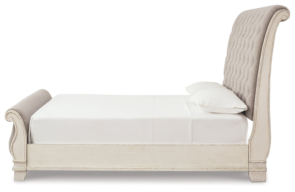 Realyn Two-tone King Sleigh Bed, Dresser and 2 Nightstands
