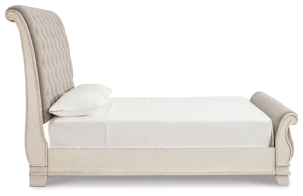 Realyn King Sleigh Bedroom Set, Two-Tone