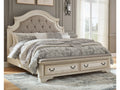 Realyn Two-tone King Upholstered Bed
