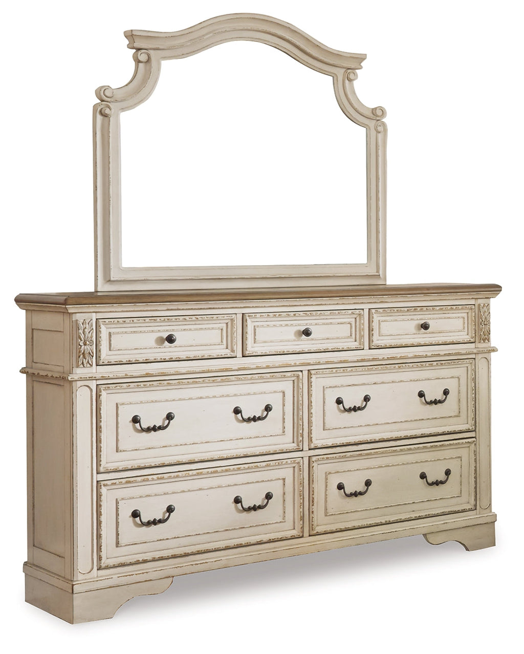Realyn King Upholstered Panel Bedroom Set, Two-Tone