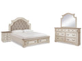 Realyn King Upholstered Panel Bedroom Set, Two-Tone