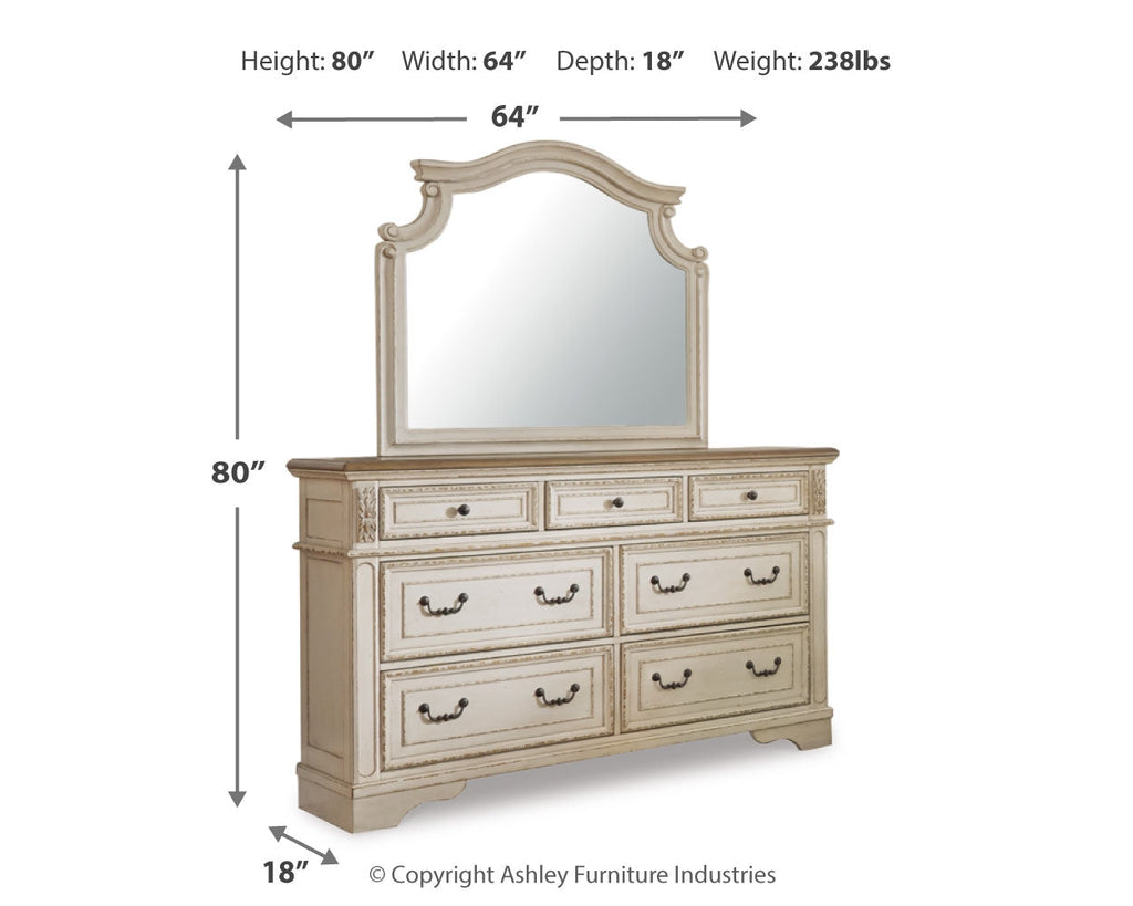 Realyn King Upholstered Sleigh Bedroom Set, Two-Tone