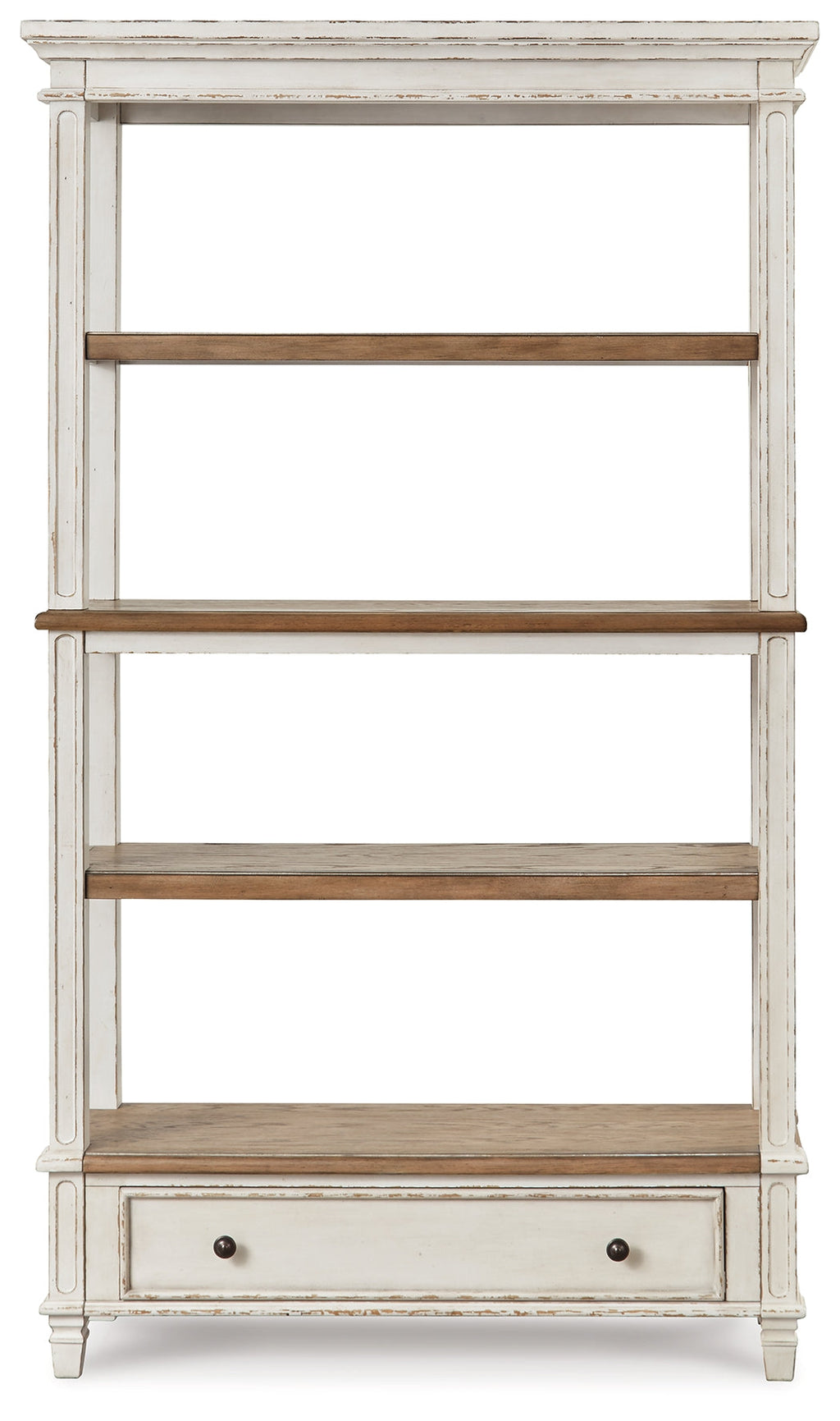 Realyn Two-tone Lift-top Desk, L-shaped Desk and 4 Bookcases