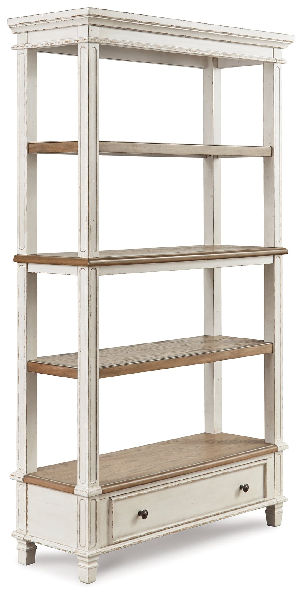 Realyn Two-tone Lift-top Desk, L-shaped Desk and 4 Bookcases