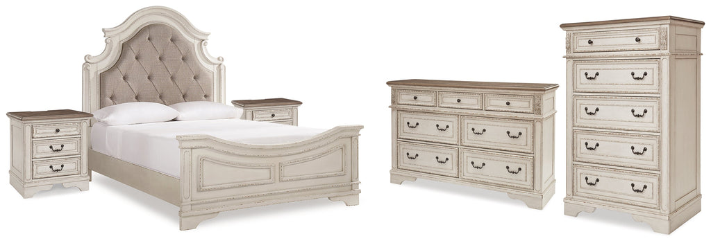 Realyn Queen Panel Bedroom Set, Two-Tone