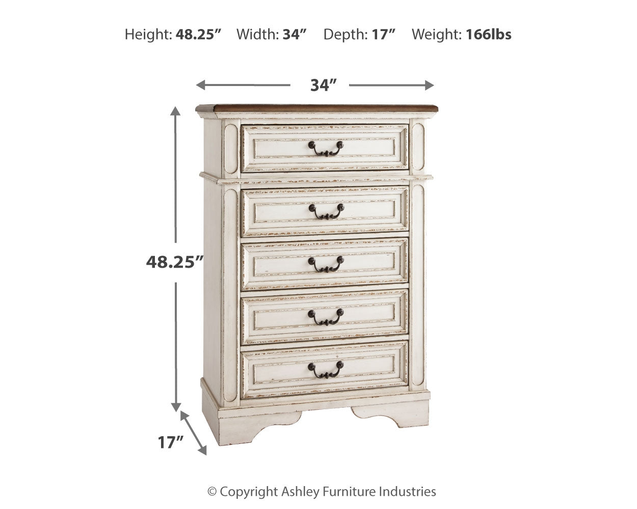 Realyn Queen Panel Bedroom Set, Two-Tone