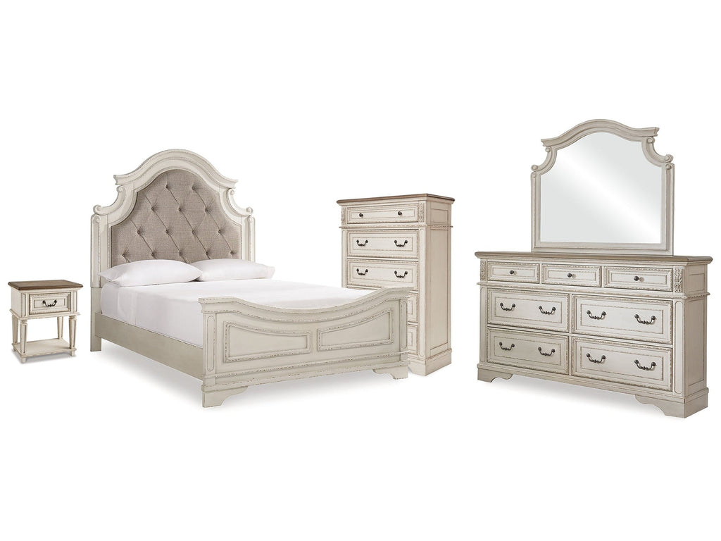 Realyn Queen Panel Bedroom Set, Two-Tone