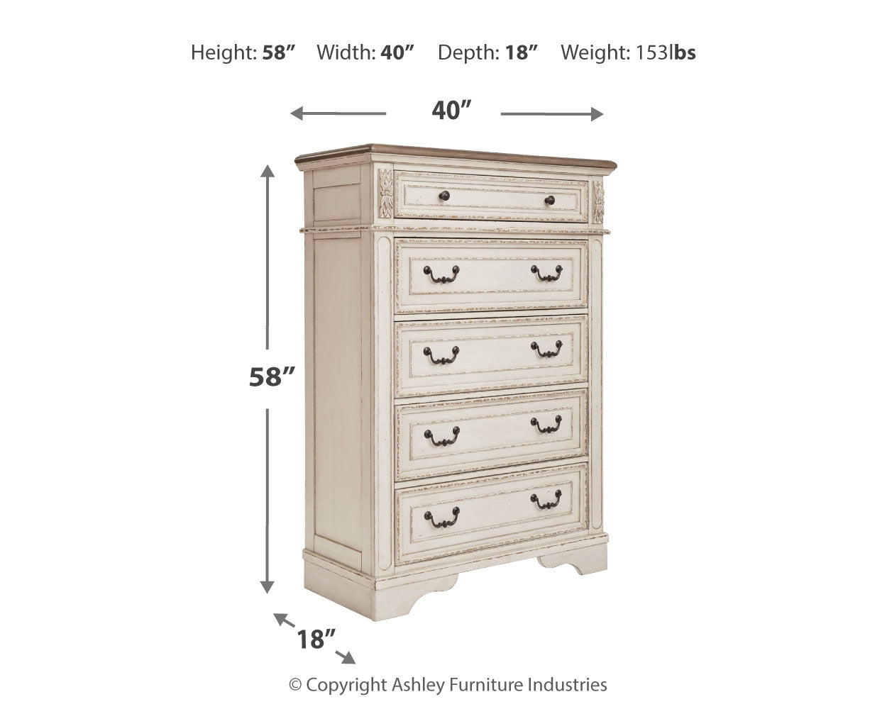 Realyn Queen Panel Bedroom Set, Two-Tone