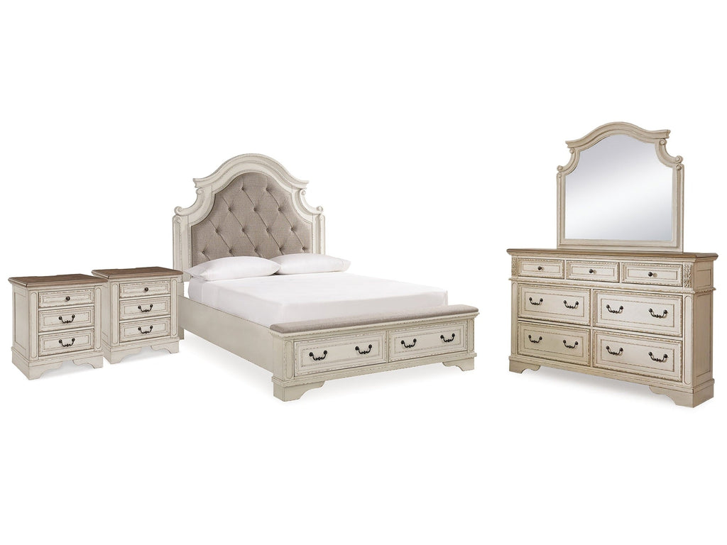 Realyn Queen Panel Bedroom Set, Two-Tone