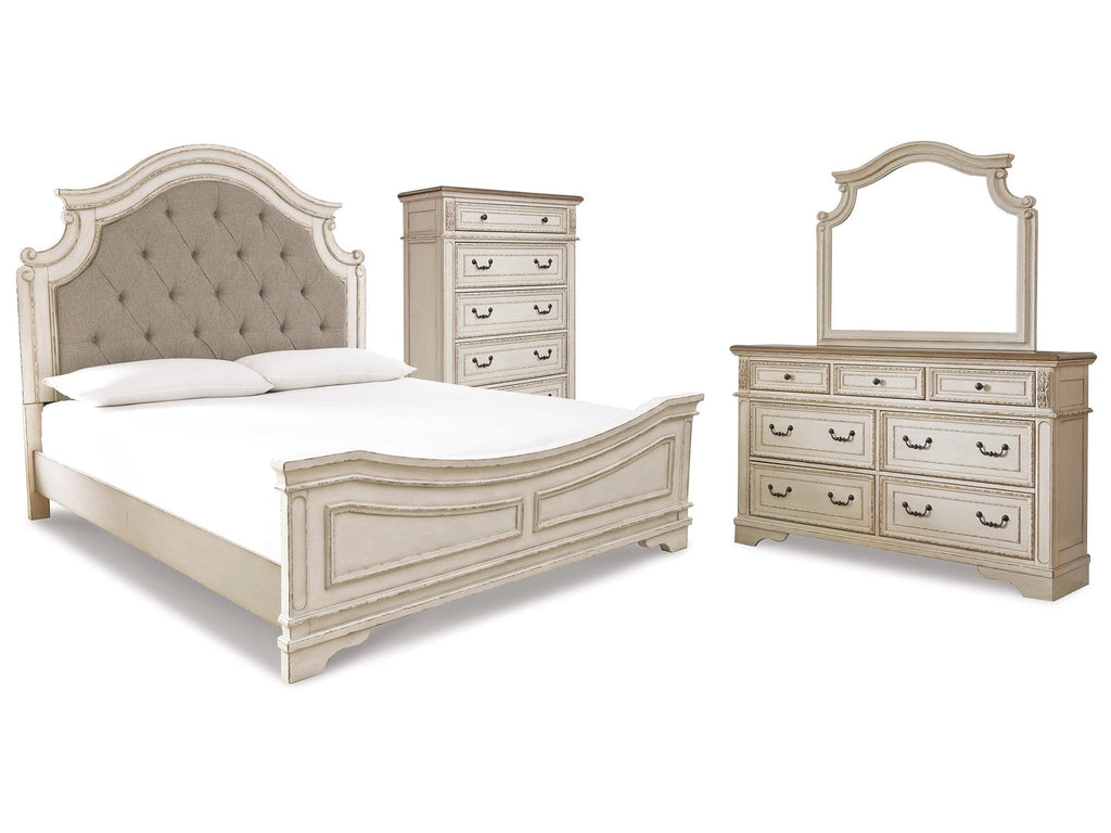 Realyn Queen Panel Bedroom Set, Two-Tone