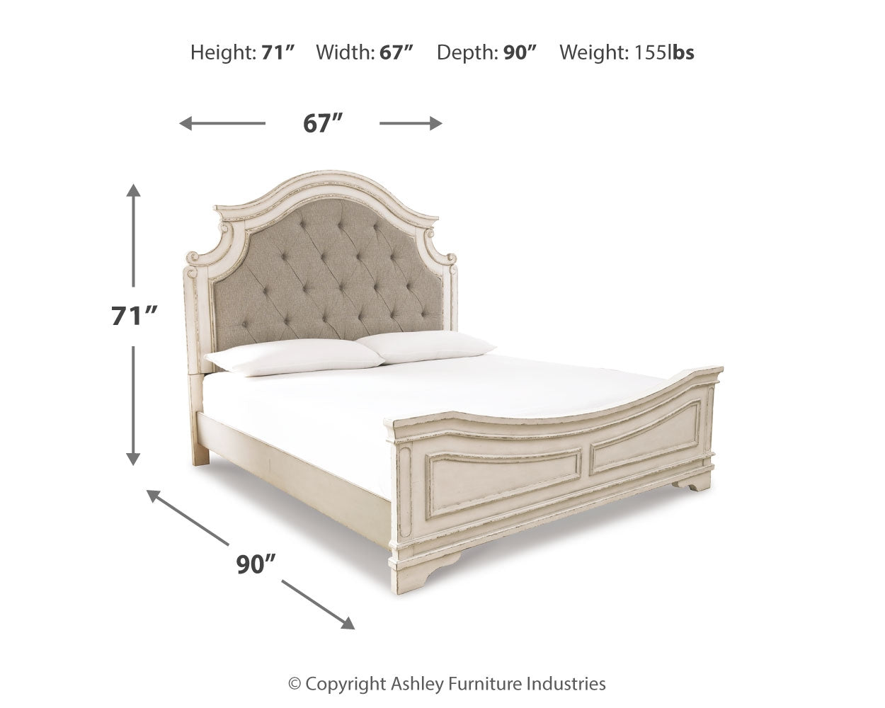 Realyn Queen Panel Bedroom Set, Two-Tone