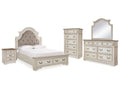 Realyn Queen Upholstered Bedroom Set, Two-Tone