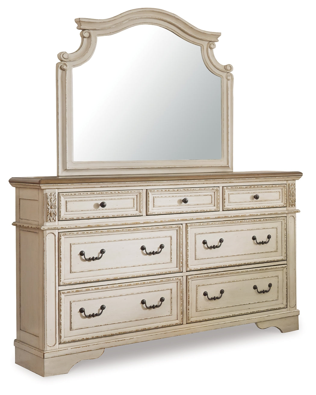 Realyn Queen Upholstered Panel Bedroom Set, Two-Tone