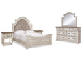 Realyn Queen Upholstered Panel Bedroom Set, Two-Tone