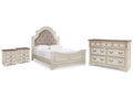 Realyn Queen Upholstered Panel Bedroom Set, Two-Tone