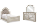 Realyn Queen Upholstered Panel Bedroom Set, Two-Tone