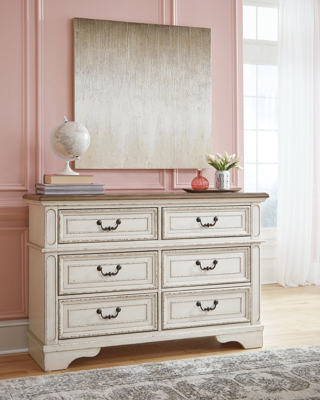 Realyn Queen Upholstered Panel Bedroom Set, Two-Tone